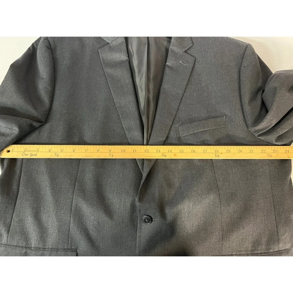 Unbranded Two Piece Suit Mens 48R Charcoal Grey Business Formal Blazer